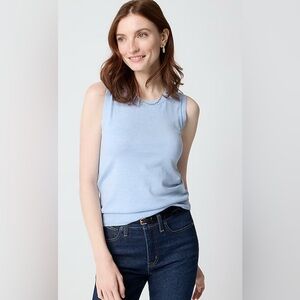 NWOT  J.Crew Light Blue Classic Sweater Shell Size Medium